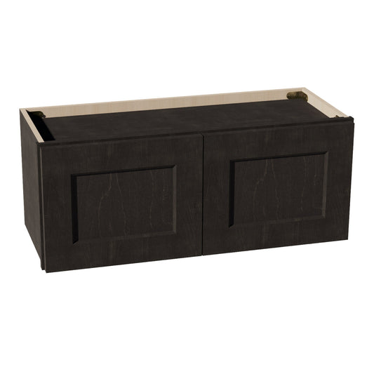 W3012-SDG  Wall Cabinet 2 Doors & 2 Shelves - Shaker Style - Dark Grey   30"W x 12"H x 12"D