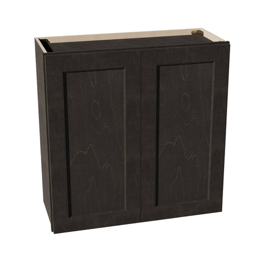 W3030-SDG  Wall Cabinet 2 Doors & 2 Shelves - Shaker Style - Dark Grey   30"W x 30"H x 12"D