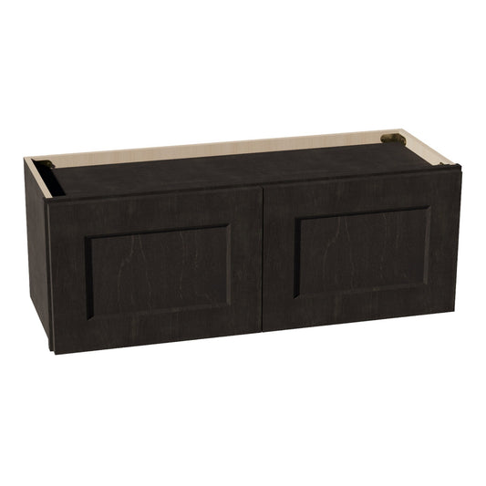 W3312-SDG  Wall Cabinet 2 Doors & 2 Shelves - Shaker Style - Dark Grey   33"W x 12"H x 12"D