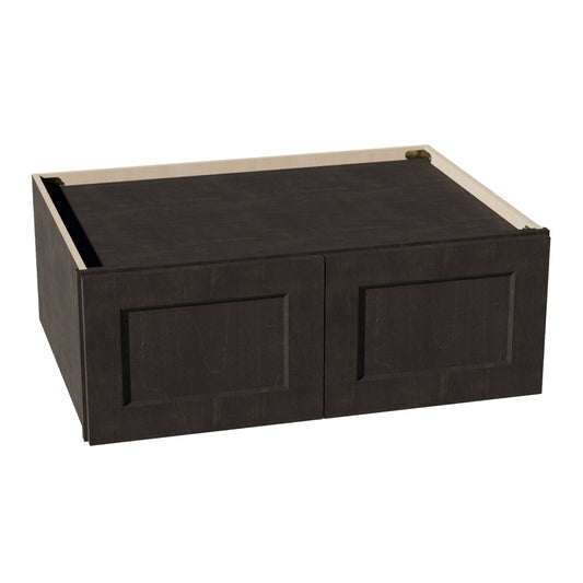W331224-SDG  Wall Cabinet 2 Doors & 2 Shelves - Shaker Style - Dark Grey   33"W x 12"H x 24"D