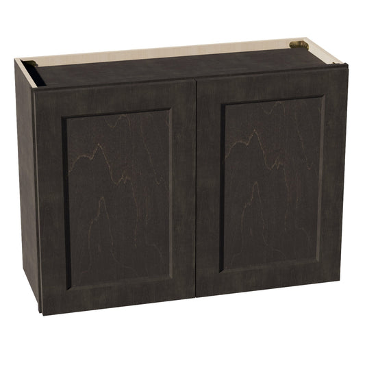 W3324-SDG  Wall Cabinet 2 Doors & 2 Shelves - Shaker Style - Dark Grey   33"W x 24"H x 12"D