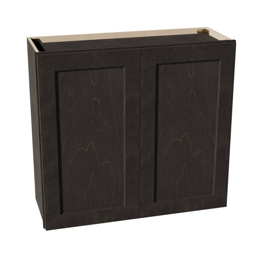 W3330-SDG  Wall Cabinet 2 Doors & 2 Shelves - Shaker Style - Dark Grey   33"W x 30"H x 12"D
