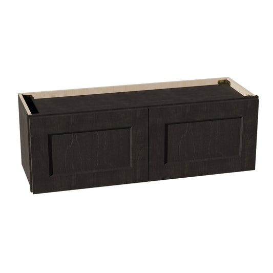 W3612-SDG  Wall Cabinet 2 Doors & 2 Shelves - Shaker Style - Dark Grey   36"W x 12"H x 12"D