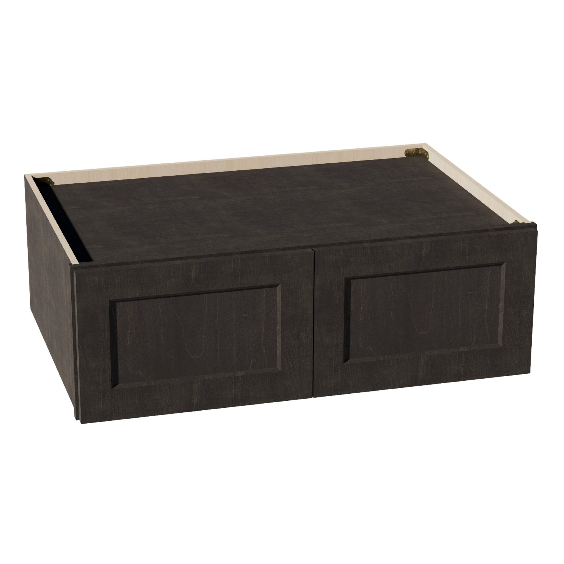 W361224-SDG  Wall Cabinet 2 Doors & 2 Shelves - Shaker Style - Dark Grey   36"W x 12"H x 24"D