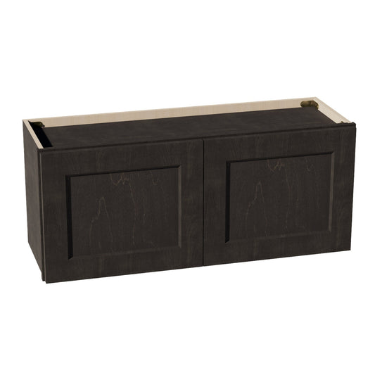 W3615-SDG  Wall Cabinet 2 Doors & 2 Shelves - Shaker Style - Dark Grey   36"W x 15"H x 12"D