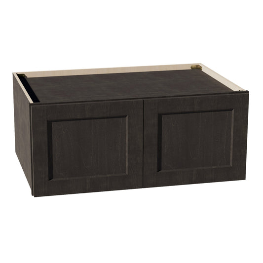 W361524-SDG  Wall Cabinet 2 Doors & 2 Shelves - Shaker Style - Dark Grey   36"W x 15"H x 24"D