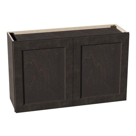 W3624-SDG  Wall Cabinet 2 Doors & 2 Shelves - Shaker Style - Dark Grey   36"W x 21"H x 12"D