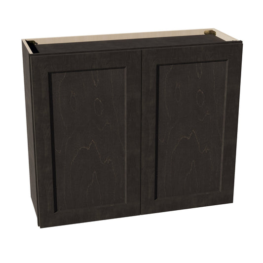W3630-SDG  Wall Cabinet 2 Doors & 2 Shelves - Shaker Style - Dark Grey   36"W x 30"H x 12"D