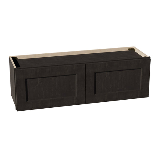 W3912-SDG  Wall Cabinet 2 Doors & 2 Shelves - Shaker Style - Dark Grey   39"W x 12"H x 12"D