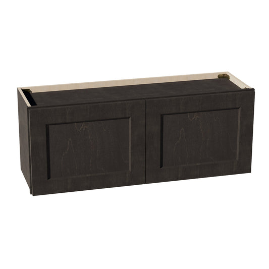 W3915-SDG  Wall Cabinet 2 Doors & 2 Shelves - Shaker Style - Dark Grey   39"W x 15"H x 12"D