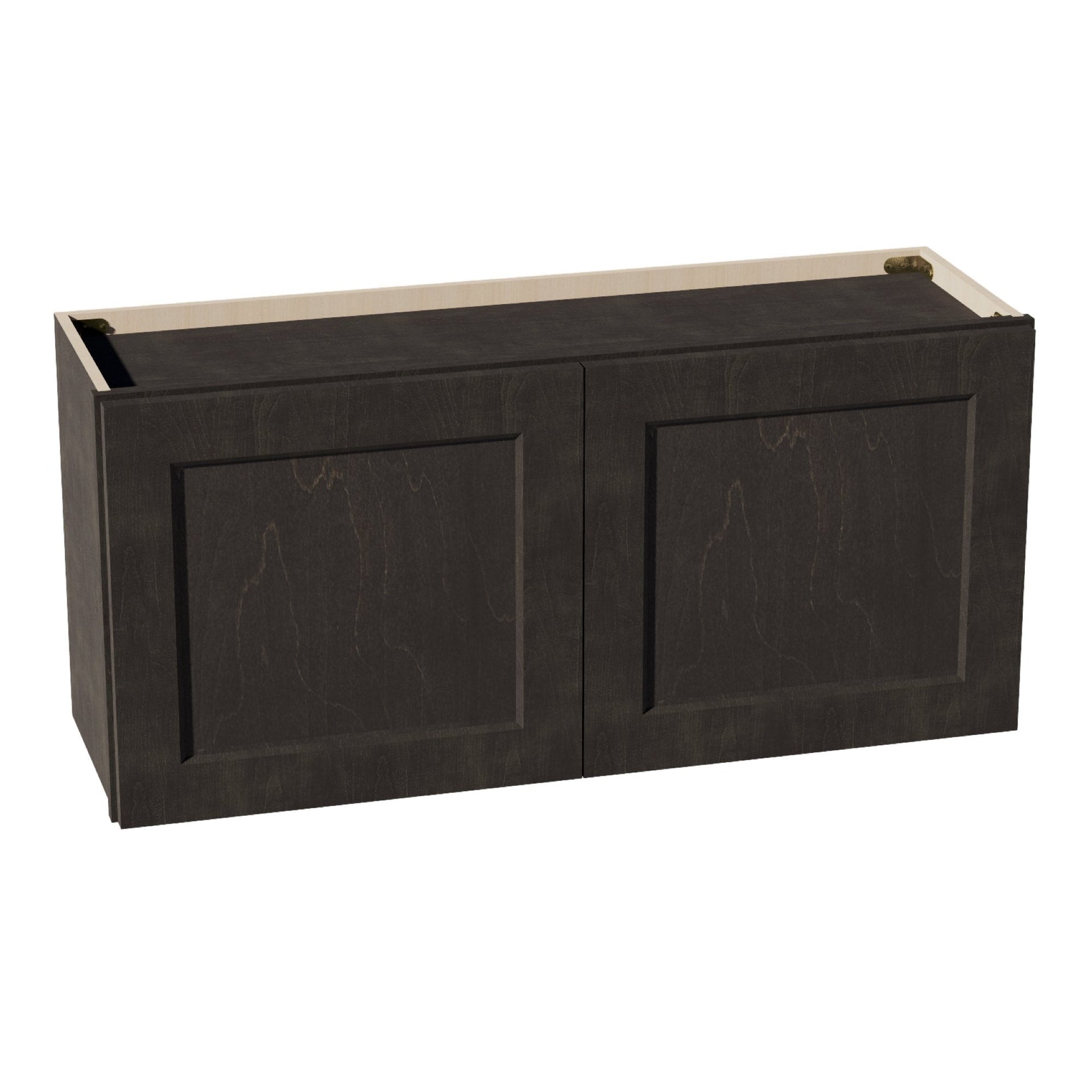W3918-SDG  Wall Cabinet 2 Doors & 2 Shelves - Shaker Style - Dark Grey   39"W x 18"H x 12"D