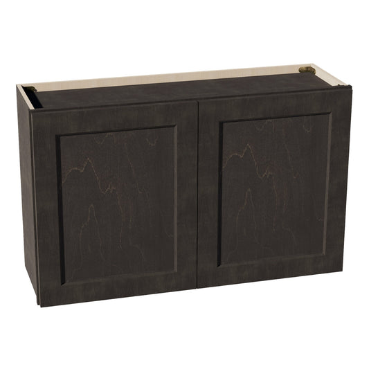 W3924-SDG  Wall Cabinet 2 Doors & 2 Shelves - Shaker Style - Dark Grey   39"W x 24"H x 12"D