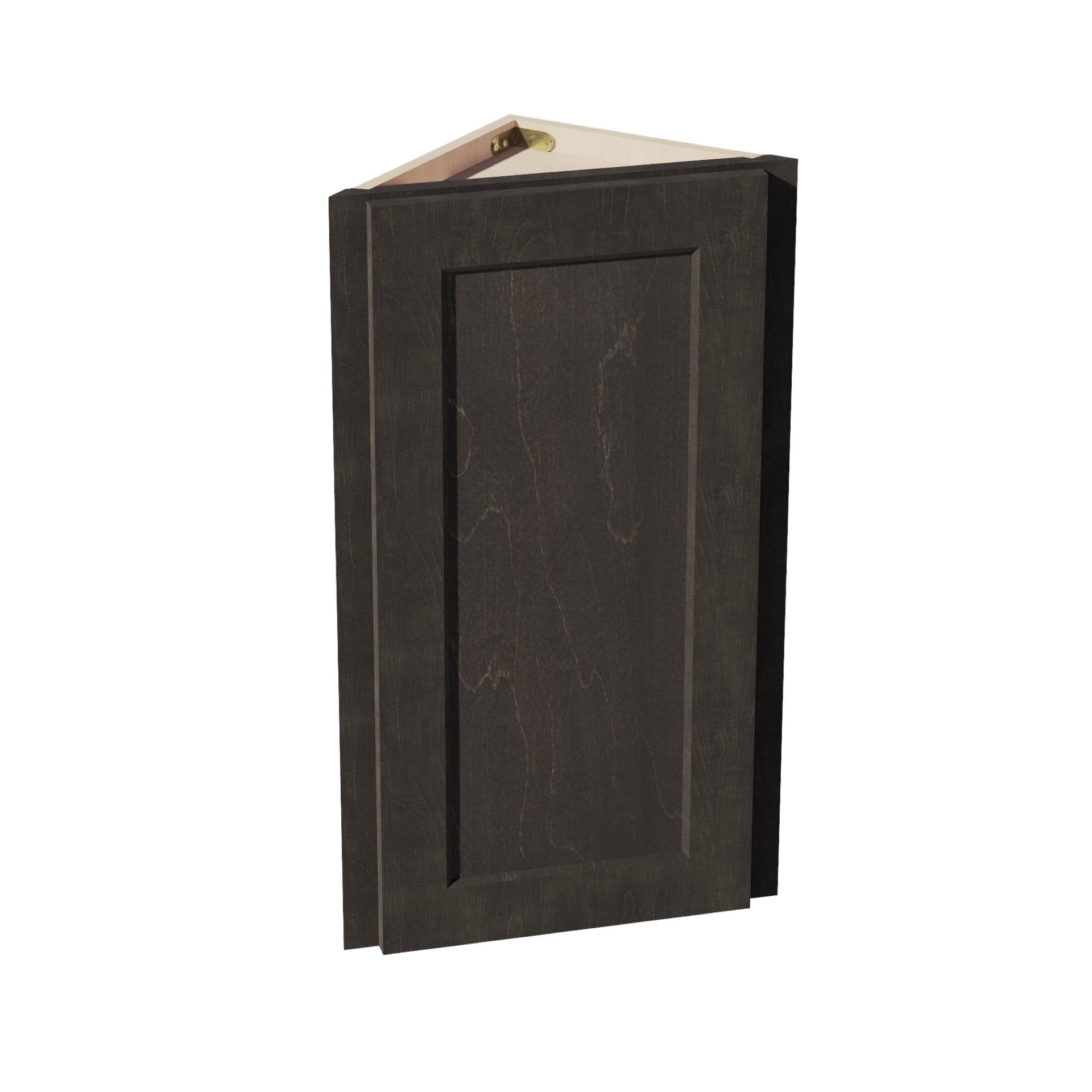 WAE1230-SDG  Wall Angle End Cabinet 1 Door & 2 Shelves - Shaker Style - Dark Grey   12"W x 30"H x 12"D