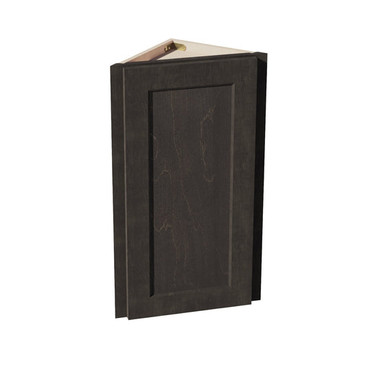 WAE1230-SDG  Wall Angle End Cabinet 1 Door & 2 Shelves - Shaker Style - Dark Grey   12"W x 30"H x 12"D