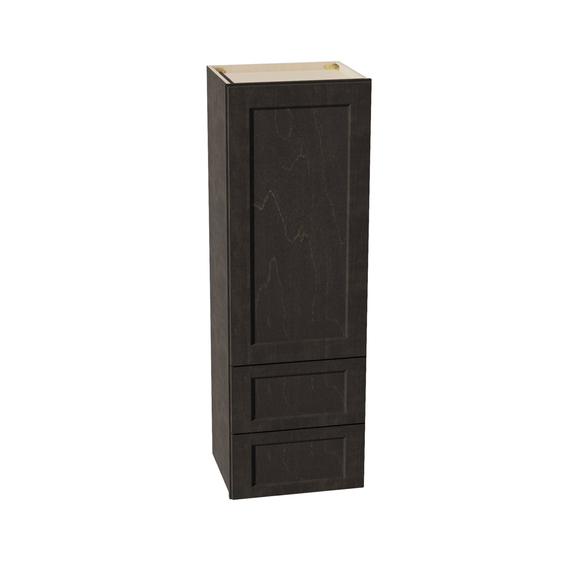 WD1854-SDG  Diagonal Wall Corner Cabinet 1 Door & 2 Shelves - Shaker Style - Dark Grey   18'W x 54"H x 15"D