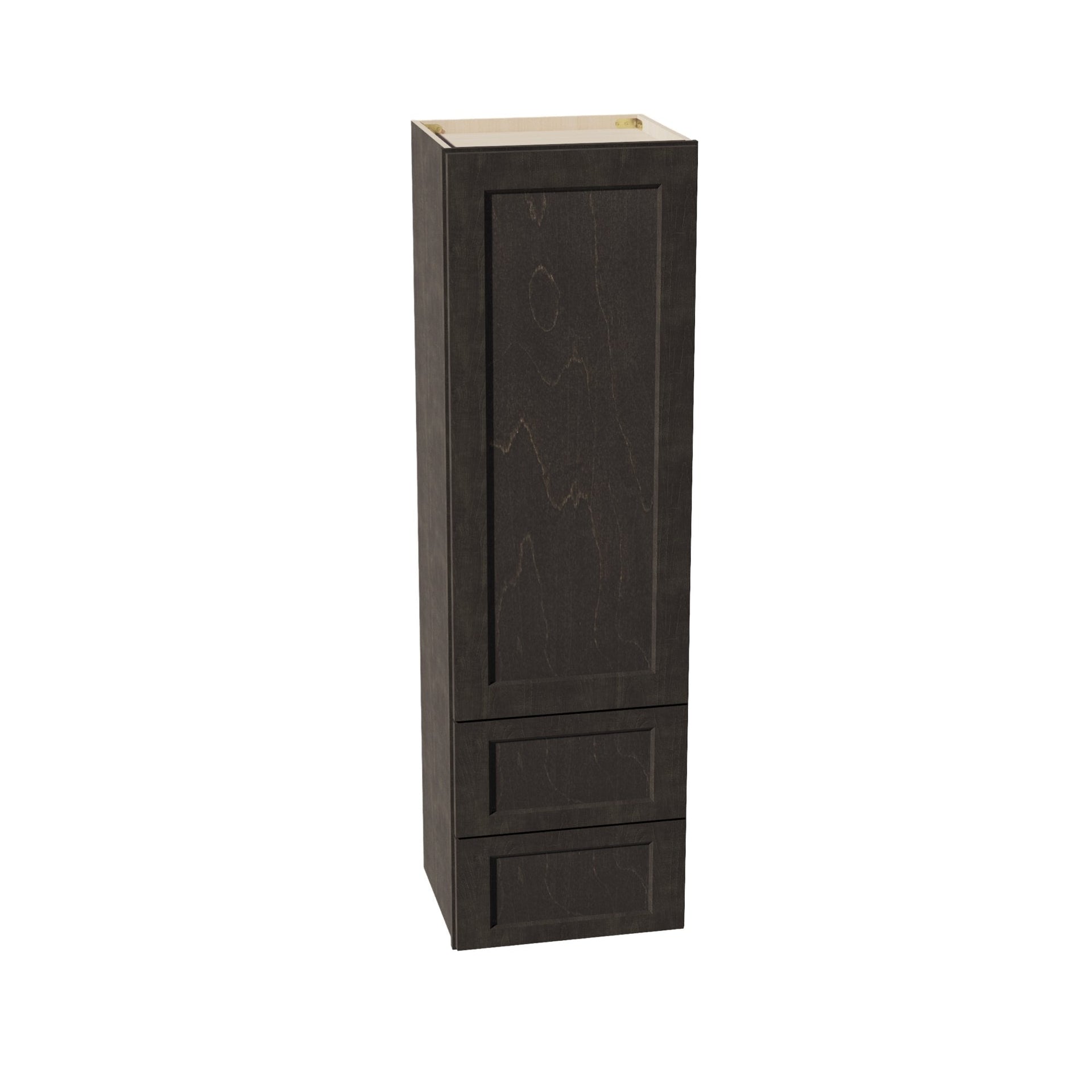 WD1860-SDG  Diagonal Wall Corner Cabinet 1 Door & 2 Shelves - Shaker Style - Dark Grey   18'W x 60"H x 15"D