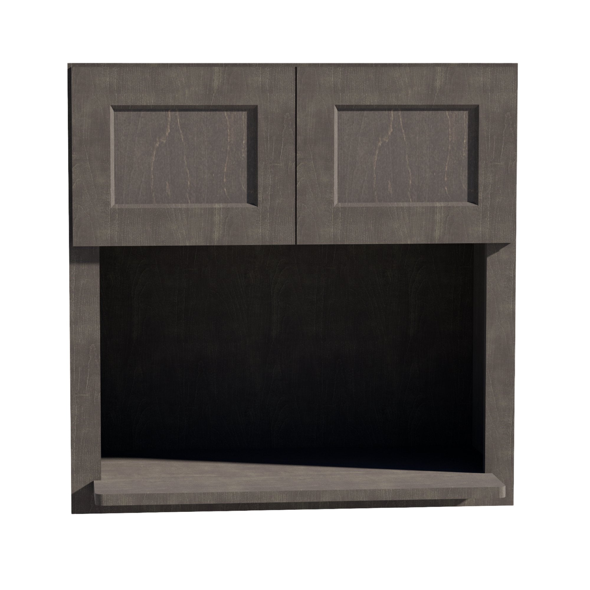 WM3030-SDG Wall Cabinets 2 Doors Wall Built-in Microwave - Shaker Styl ...