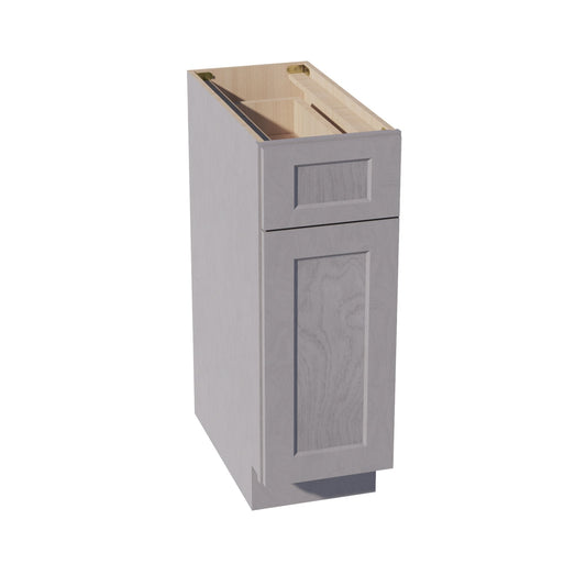 B12-SWG: Shaker Washed Grey 12" 1 Drawer 1 Door Standard Base Cabinet