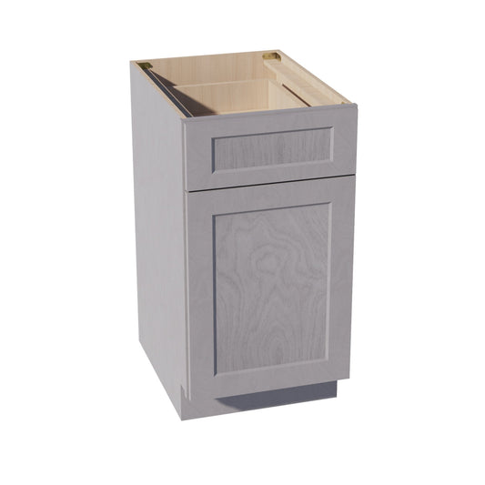 B18-SWG Base Cabinet - Shaker Style - Washed Grey   18"W x 34-1/2"H x 24"D