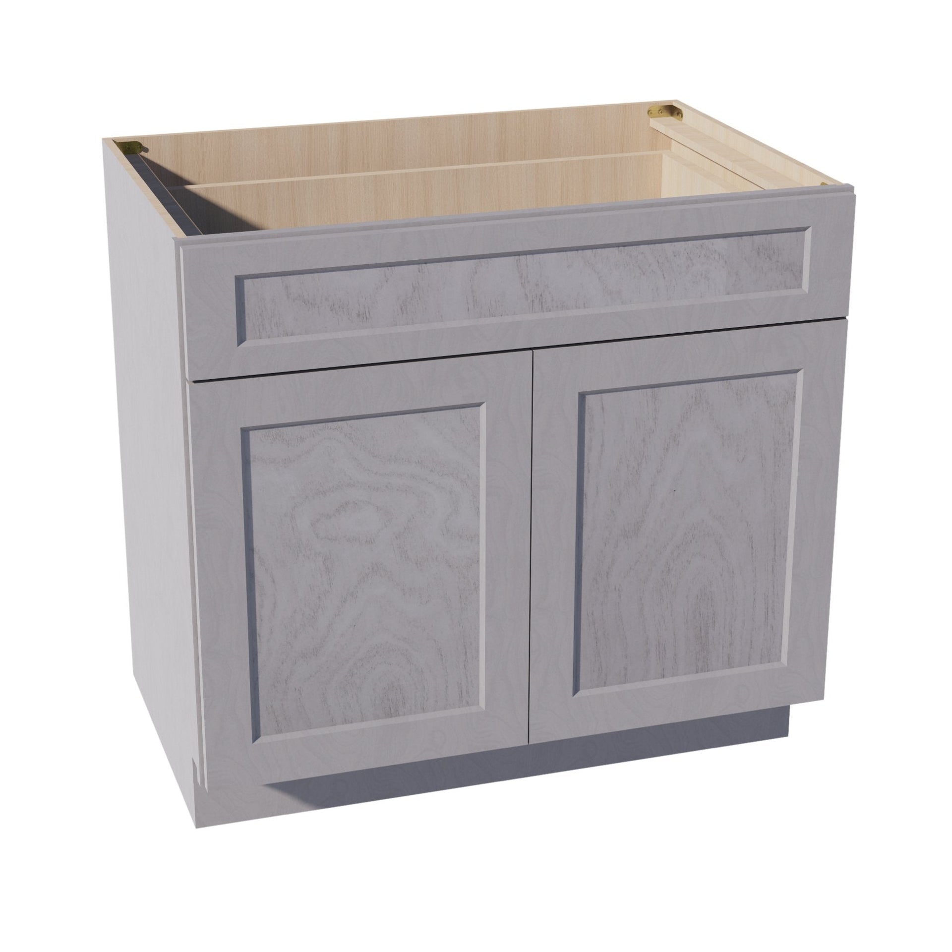 B36-SWG Base Cabinet - Shaker Style - Washed Grey   33"W x 34-1/2"H x 24"D