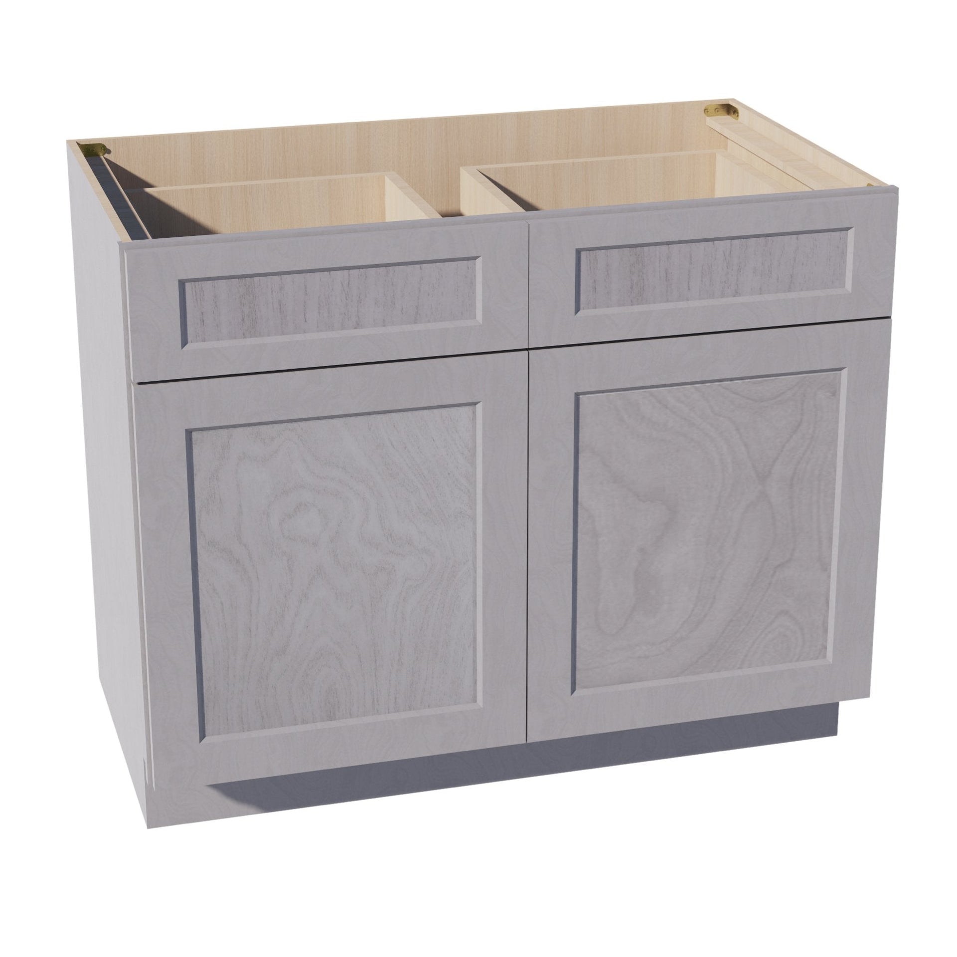 B42-SWG Base Cabinet - Shaker Style - Washed Grey   42"W x 34-1/2"H x 24"D