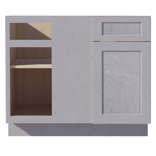 BBC42/45-SWG Base Cabinet Blind Corner - Shaker Style - Washed Grey   42"W x 34-1/2"H x 24"D