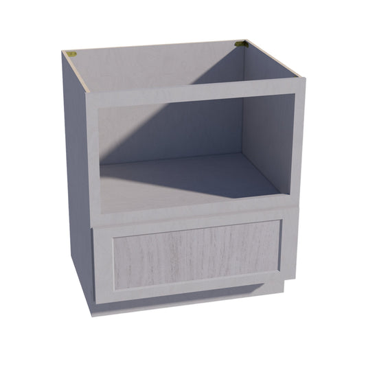 BMC30-SWG Base Cabinety Drawer Built-in Microwave - Shaker Style - Washed Grey   30"W x 34-1/2"H x 24"D