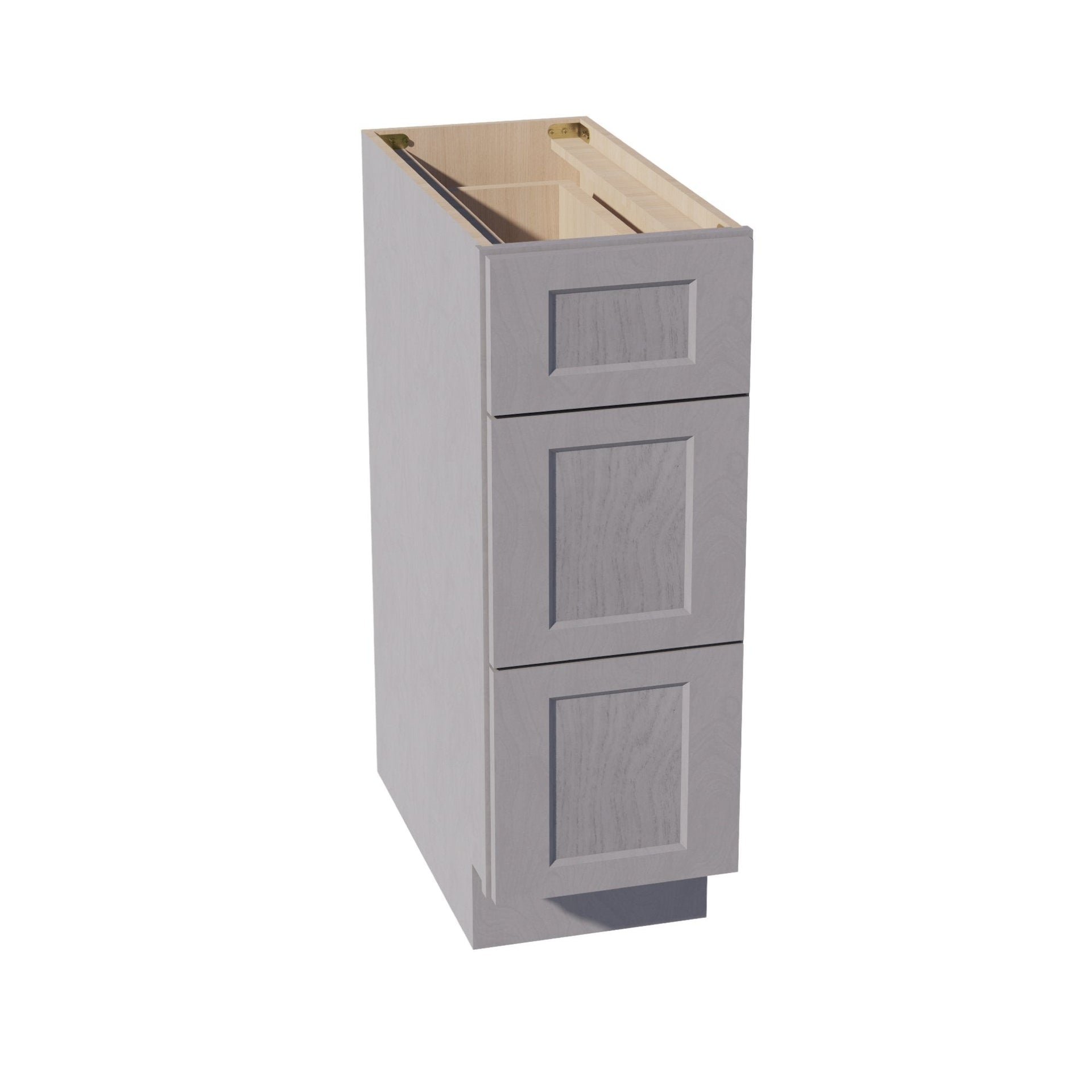 DB12-SWG Base Cabinet 3 Drawers - Shaker Style - Washed Grey   12"W x 34-1/2"H x 24"D
