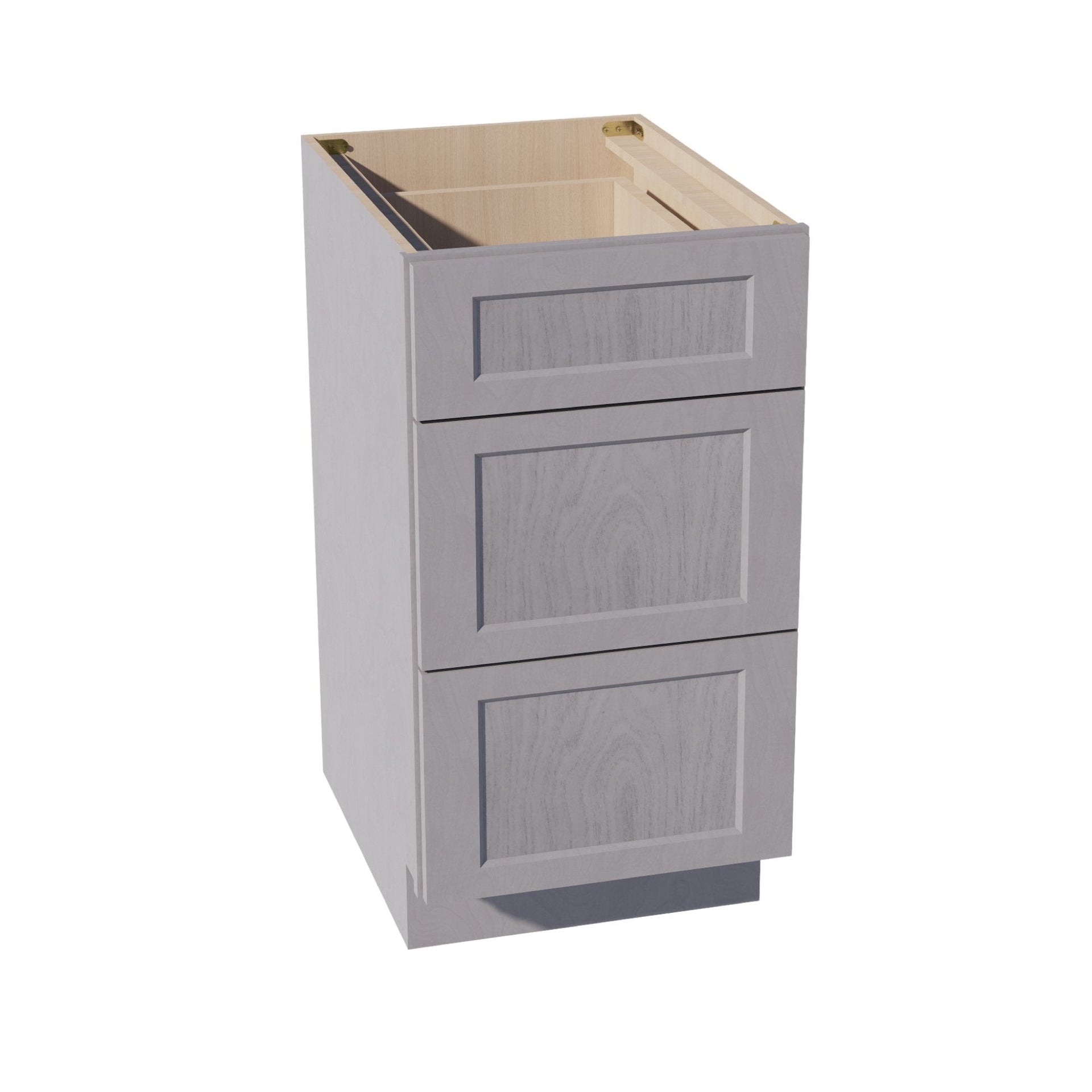DB18-SWG Base Cabinet 3 Drawers - Shaker Style - Washed Grey   18"W x 34-1/2"H x 24"D