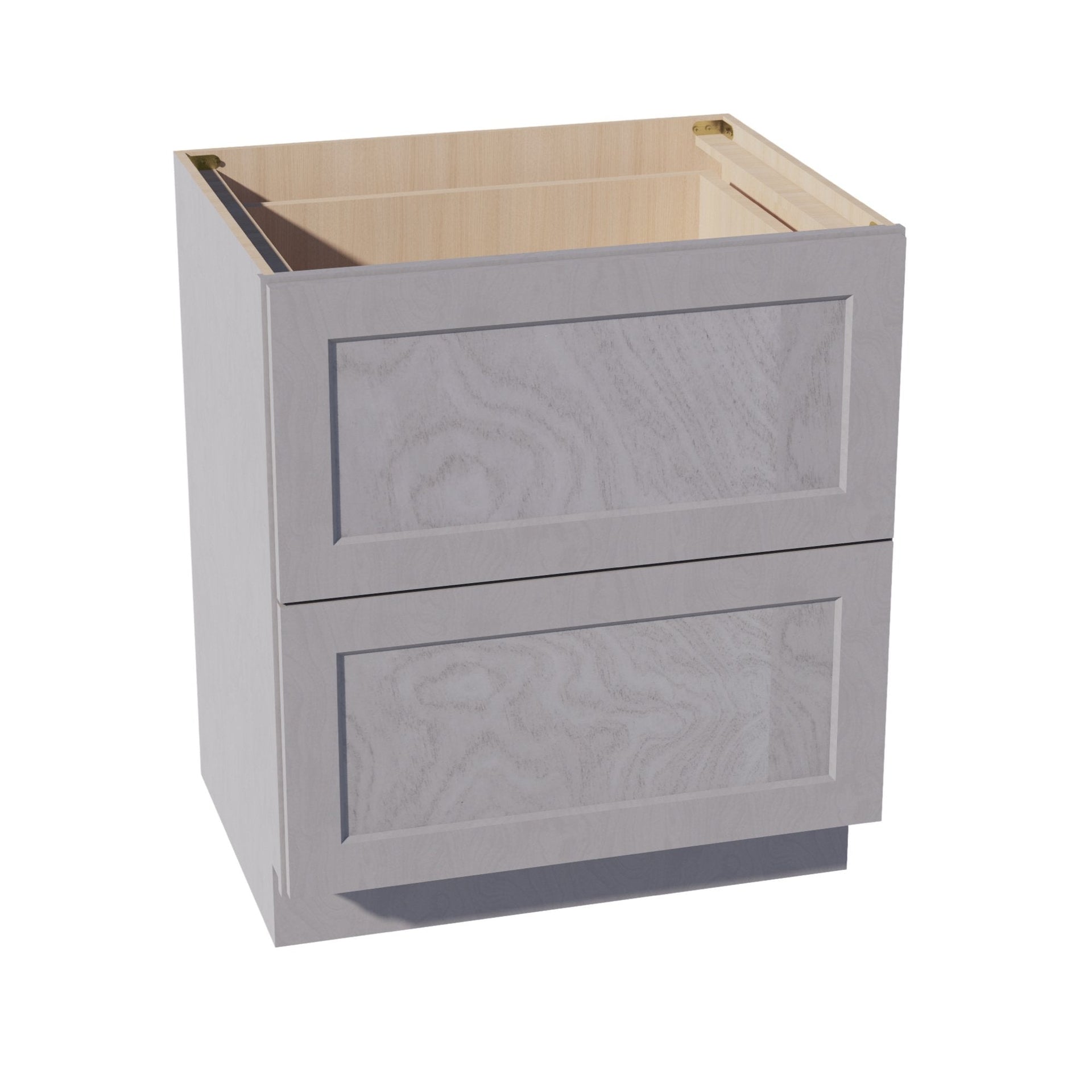DB30-2-SWG Base Cabinet 3 Drawers - Shaker Style - Washed Grey   30"W x 34-1/2"H x 24"D