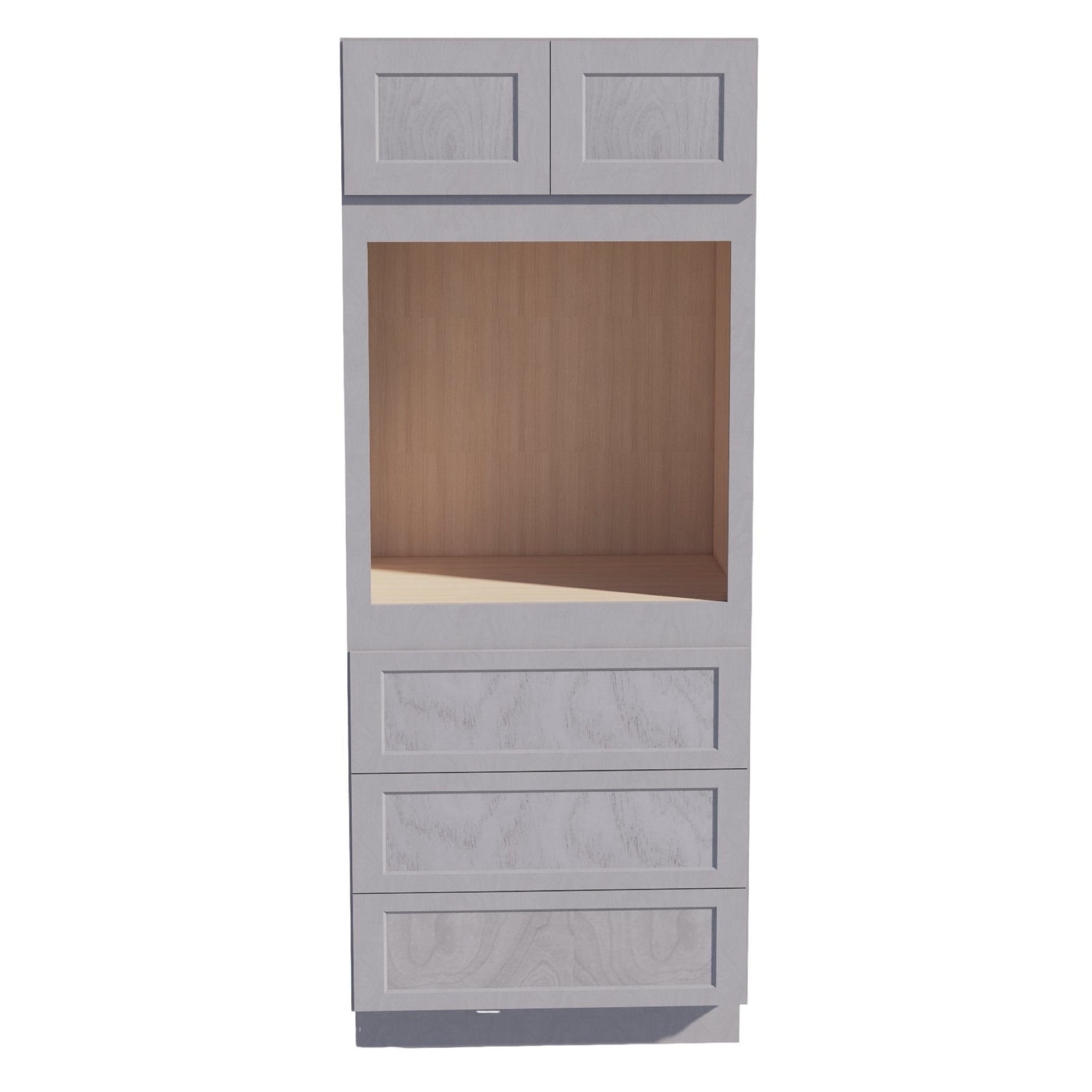 OC3384-SWG Tall Oven 2 Door & 3 Drawers Cabinet - Shaker Style - Washed Grey   33"W x 84"H x 24"D
