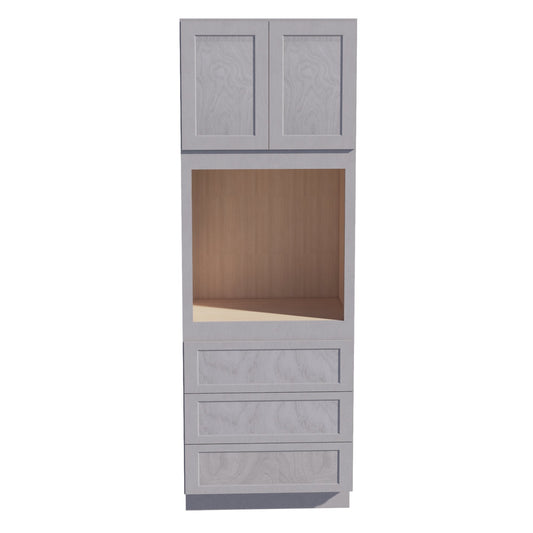 OC3396-SWG Tall Oven 2 Door & 3 Drawers Cabinet - Shaker Style - Washed Grey   33"W x 96"H x 24"D