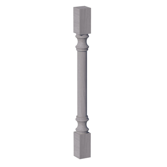 RP336-SWG Round Roman Pillar - Shaker Style - Washed Grey   03"W x 36"H x 3"D