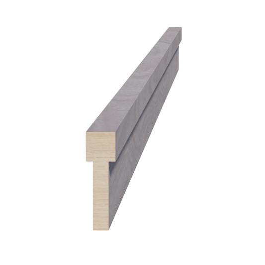 STKM8-SWG Stacking Molding - Shaker Style - Washed Grey   96"W x 2-1/2"H x 3/4"D