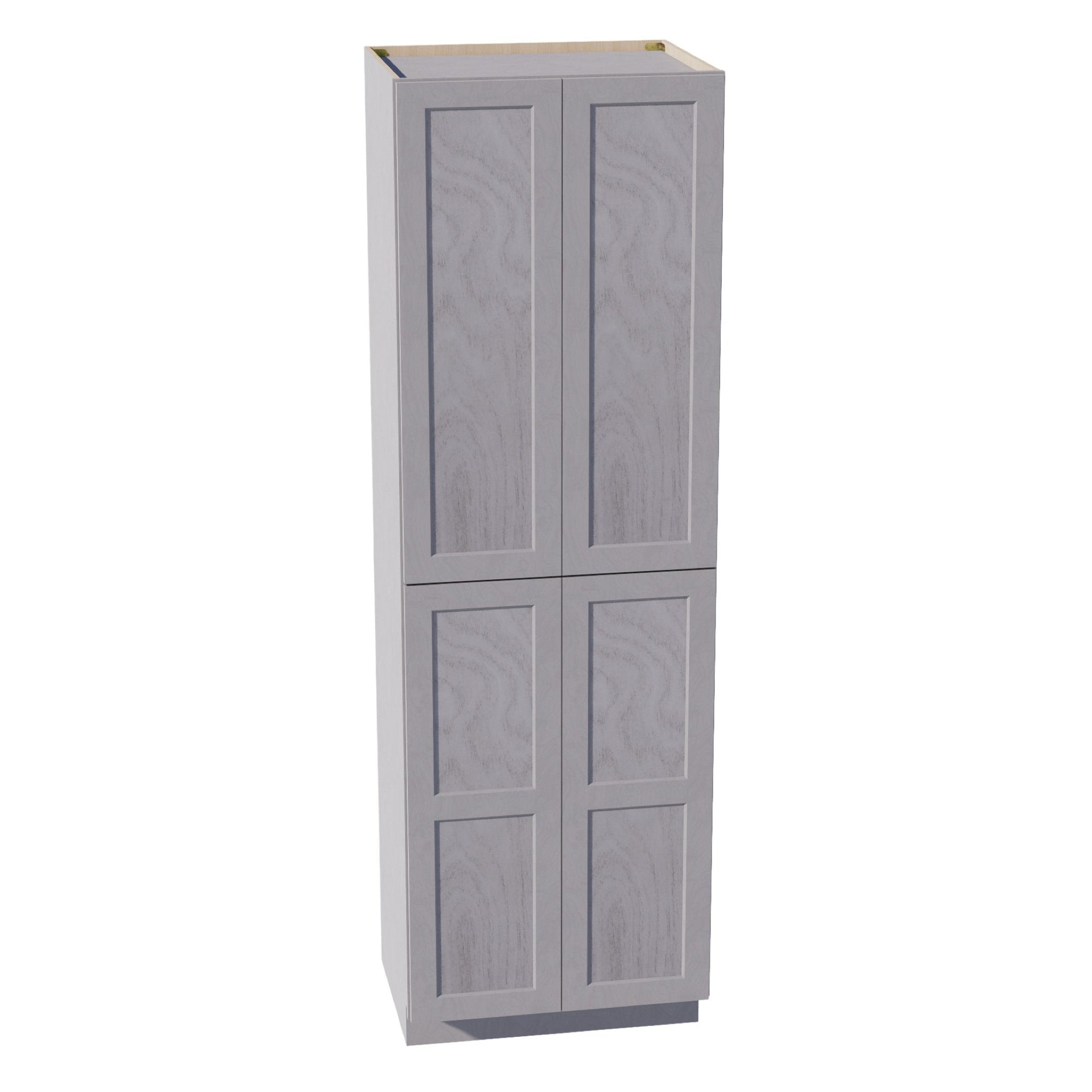 TP3096-SWG Tall Shelf Pantry Cabinet 2 Door & 6 Sheleves - Shaker Style - Washed Grey   30" W x 96"H x 24"D