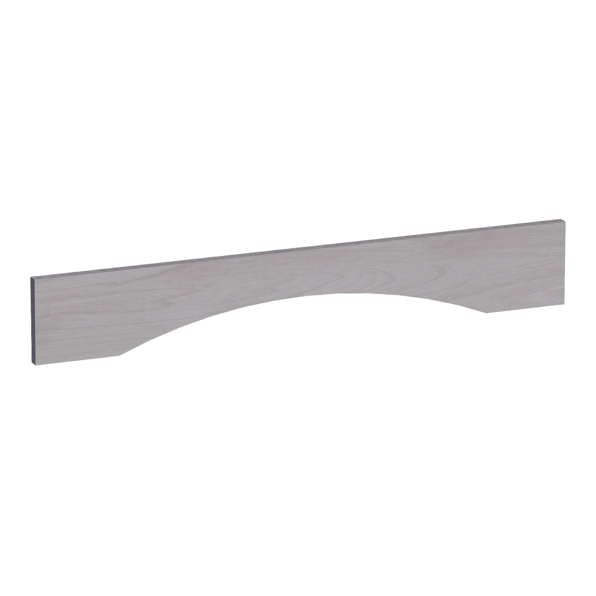 VAR36-SWG Arched Valance - Shaker Style - Washed Grey   36"W x 5-1/2"H x