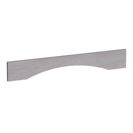 VAR36-SWG Arched Valance - Shaker Style - Washed Grey   36"W x 5-1/2"H x