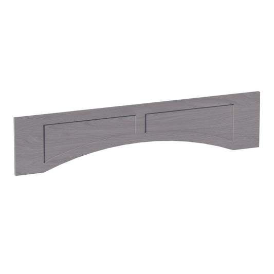 VARP54-SWG Arched Valance With Raised Panel - Shaker Style - Washed Grey   54"W x 12"H x