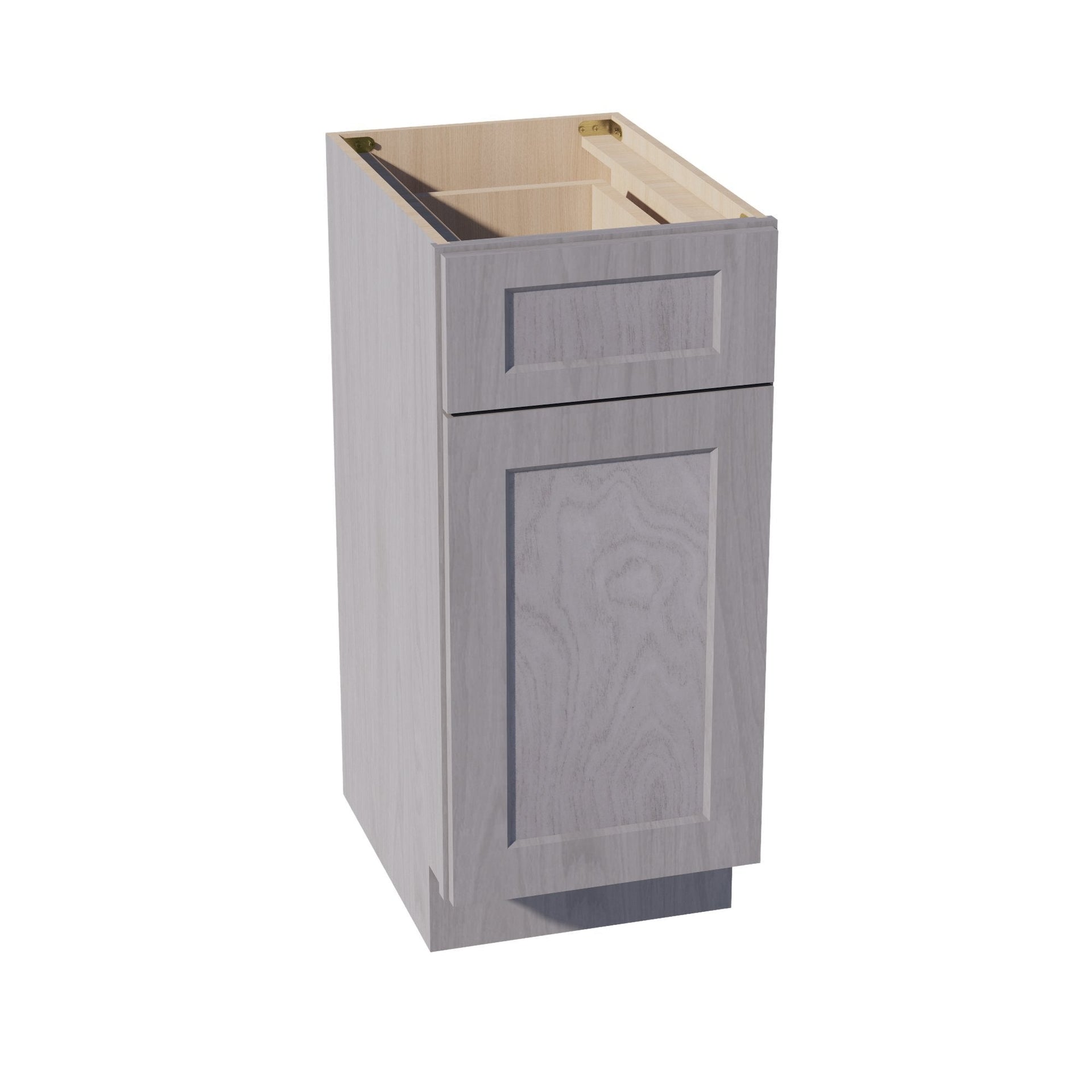VB1521-SWG Vanity Base Cabinet 1 Door & 1 Drawer - Shaker Style - Washed Grey   15"W x 34-1/2"H x 24"D