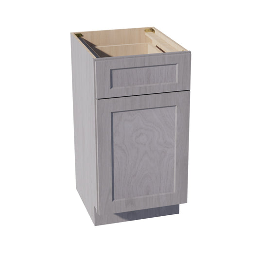VB1821-SWG Vanity Base Cabinet 1 Door & 1 Drawer - Shaker Style - Washed Grey   18"W x 34-1/2"H x 24"D