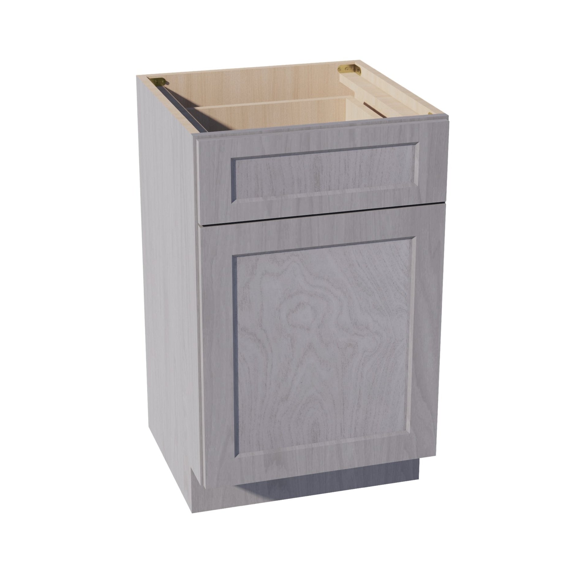 VB2121-SWG Vanity Base Cabinet 1 Door & 1 Drawer - Shaker Style - Washed Grey   21"W x 34-1/2"H x 24"D