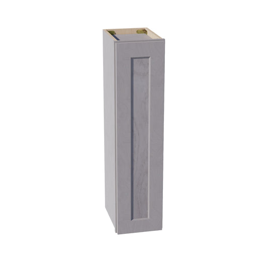 W0936-SWG Wall Cabinet 1 Door & 2 Shelves - Shaker Style - Washed Grey   09"W x 36"H x 12"D