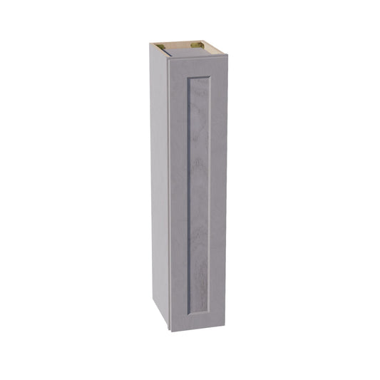 W0942-SWG Wall Cabinet 1 Door & 2 Shelves - Shaker Style - Washed Grey   09"W x 42"H x 12"D