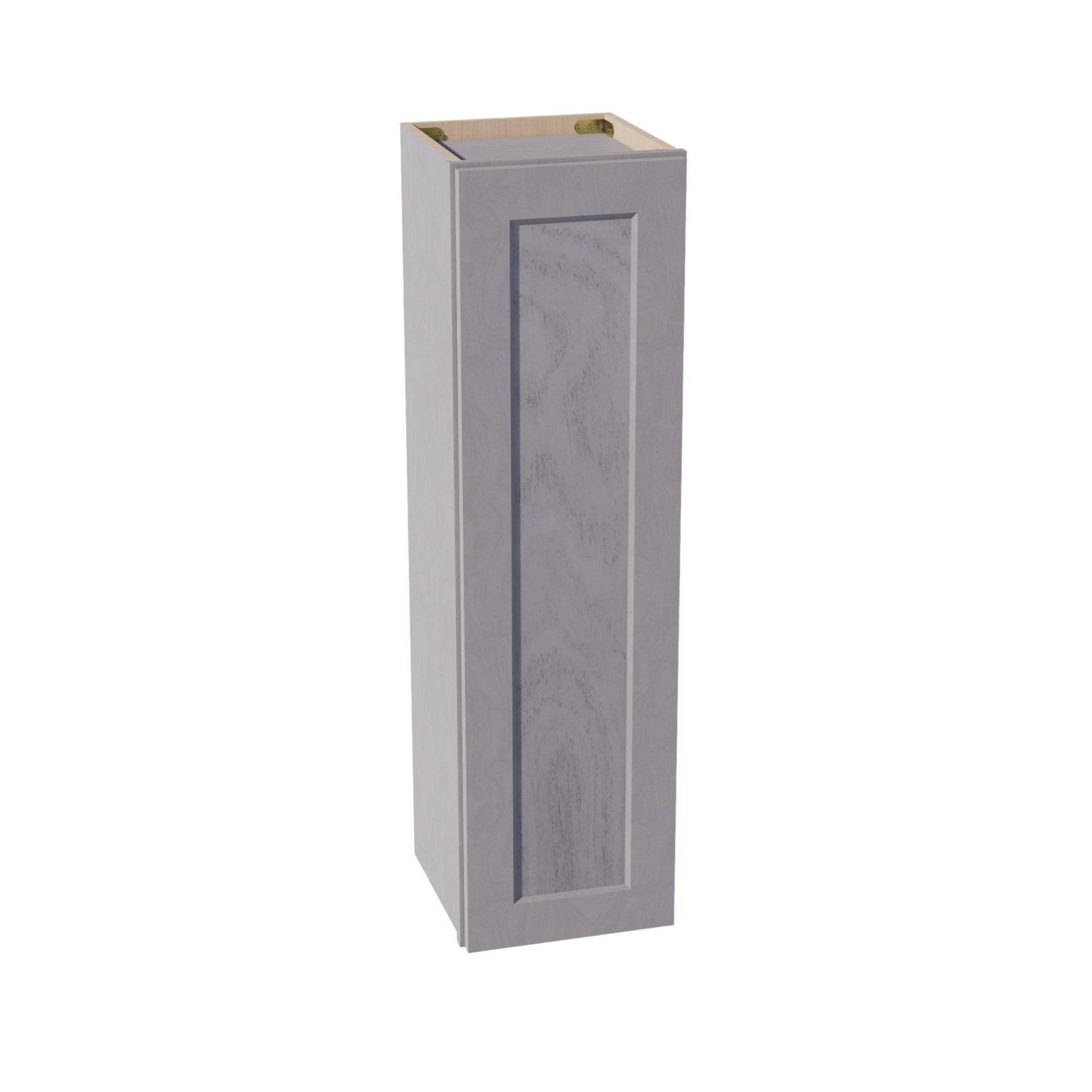 W1242-SWG Wall Cabinet 1 Door & 2 Shelves - Shaker Style - Washed Grey   12"W x 42"H x 12"D
