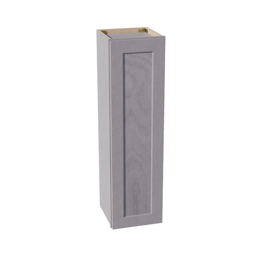 W1242-SWG Wall Cabinet 1 Door & 2 Shelves - Shaker Style - Washed Grey   12"W x 42"H x 12"D