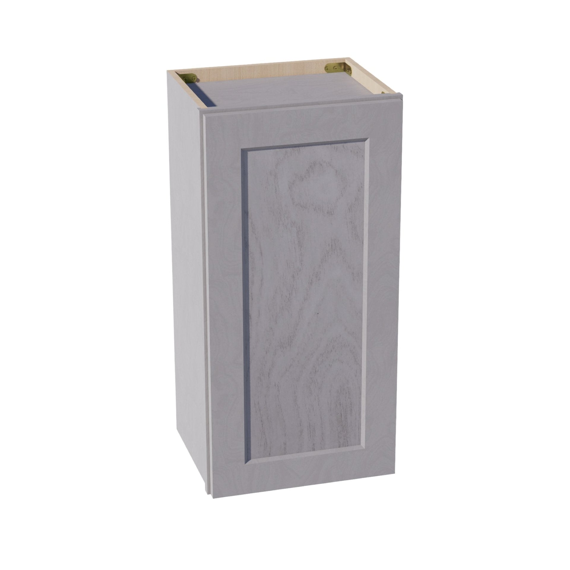 W1530-SWG Wall Cabinet 1 Door & 2 Shelves - Shaker Style - Washed Grey   15"W x 30"H x 12"D