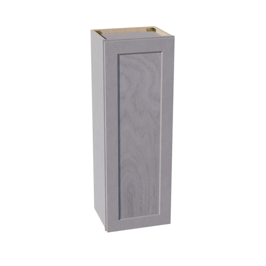 W1542-SWG Wall Cabinet 1 Door & 2 Shelves - Shaker Style - Washed Grey   15"W x 42"H x 12"D