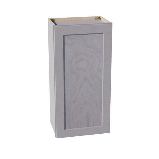 W1836-SWG Wall Cabinet 1 Door & 2 Shelves - Shaker Style - Washed Grey   18"W x 36"H x 12"D