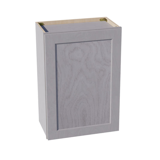 W2130-SWG Wall Cabinet 1 Door & 2 Shelves - Shaker Style - Washed Grey   21"W x 30"H x 12"D