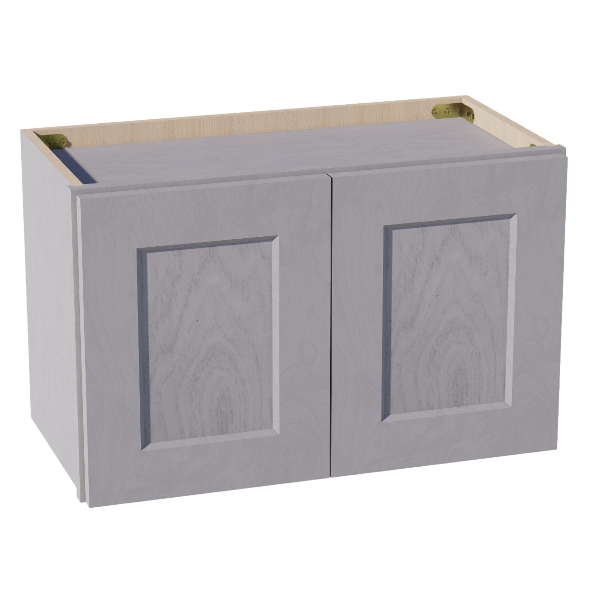 W2415-SWG Wall Cabinet 2 Doors & 2 Shelves - Shaker Style - Washed Grey   24"W x 15"H x 12"D
